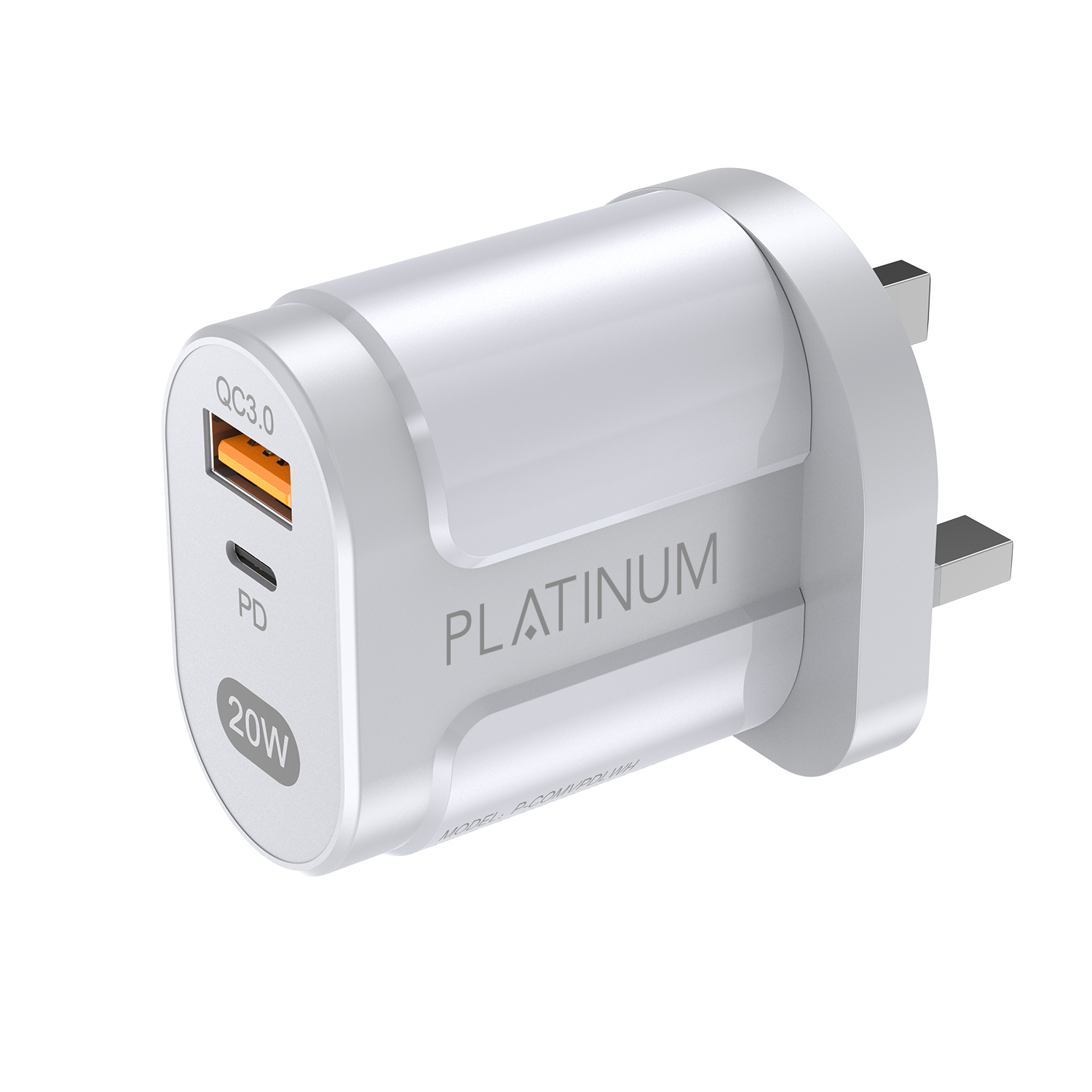 Platinum VITAL Series PD Wall Charger + PD Cable C-C - White