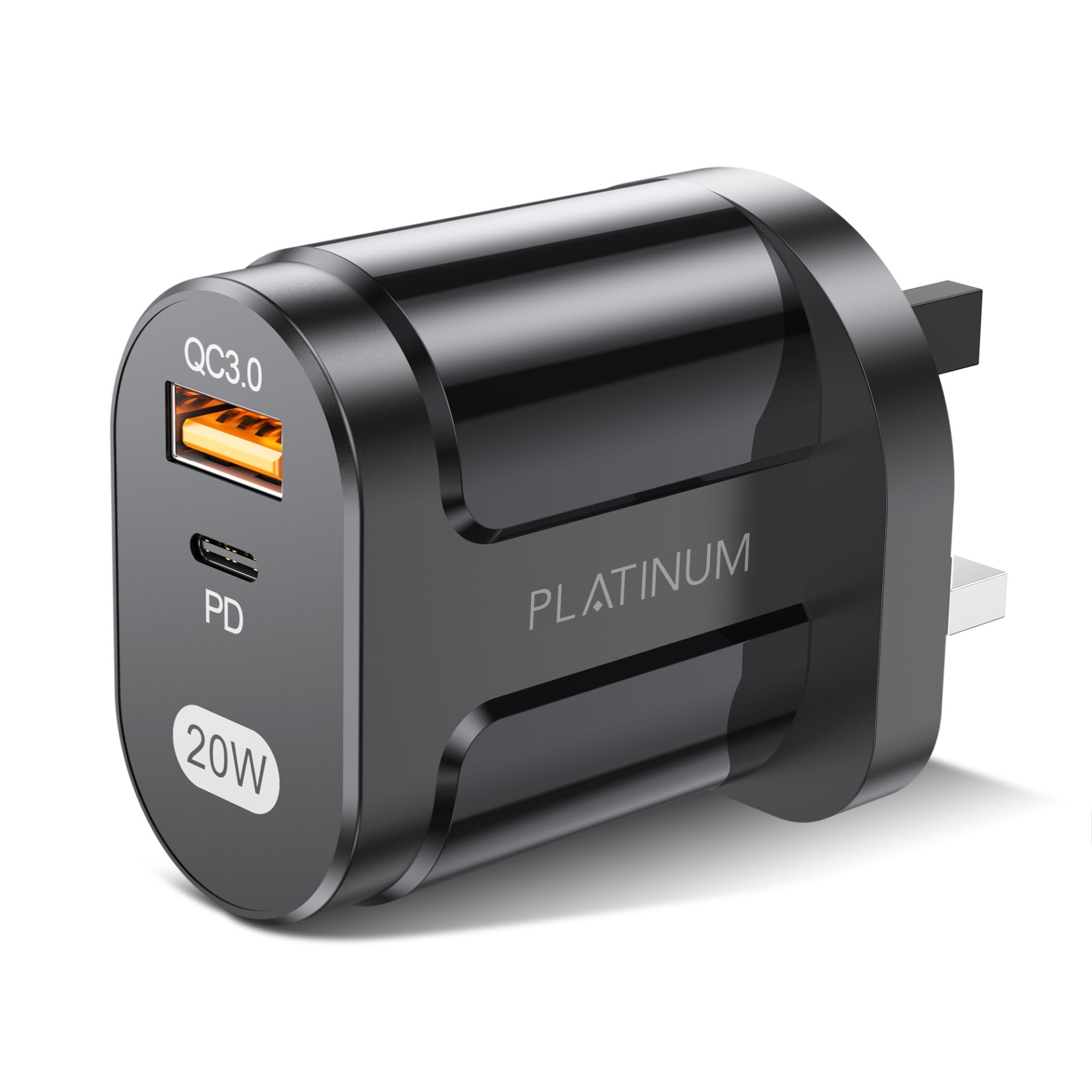 Platinum VITAL Series Wall Charger PD 20W+QC3.0 - Black