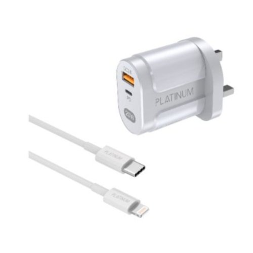 Platinum VITAL Series PD Wall Charger + PD Cable C-L - White