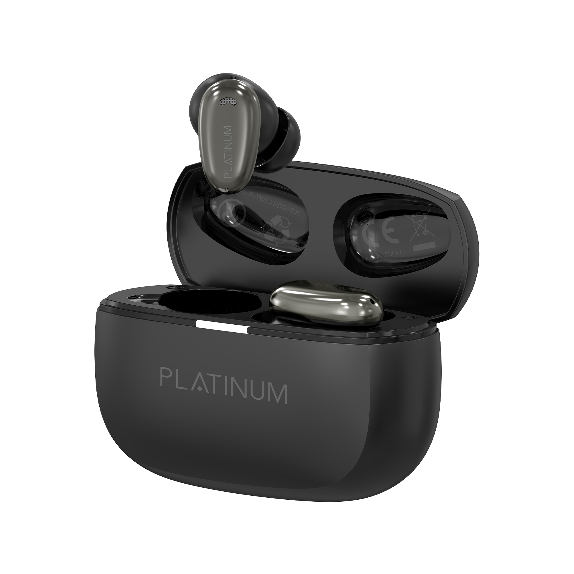 Platinum ARDOR TWS ANC+ENC Wireless Earphones - Black - P-TWSARDORBK