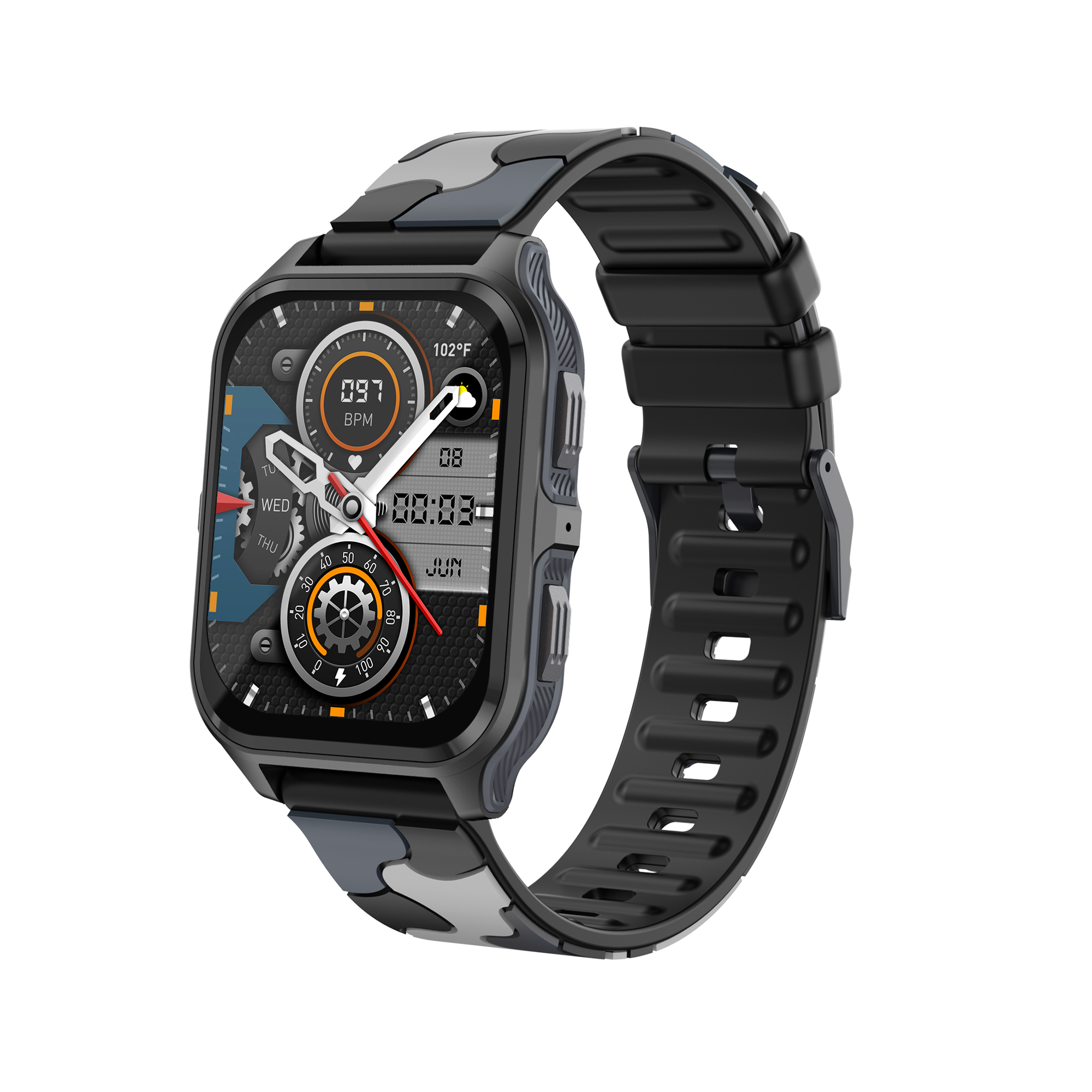 Platinum HALE S Smart Watch with BT Calling - Black - P-SWHALESBK